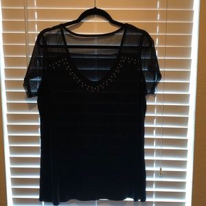 Black studded top